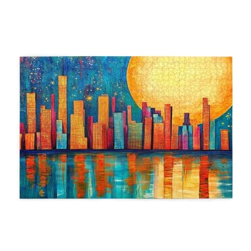 Puzzle 3000 Teile Sternenhimmel Puzzle Mond DIY Kreative Holz Jigsaws für Erwachsene, Impossible Herausfordernde Familie Aktivität Spiele, Deko Wohnzimmer, Geschenke für Frauen 81x122cm E-908 von Wehsaeho