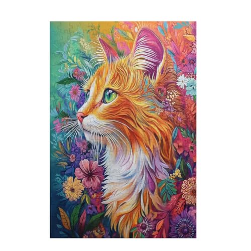 Puzzle 3000 Teile Tier Puzzle Katze DIY Kreative Holz Jigsaws für Erwachsene mit Geschenkbox, Impossible Herausfordernde Familie Aktivität Spiele, Deko Wohnzimmer, Geschenke für Frauen 81x122cm D-1219 von Wehsaeho