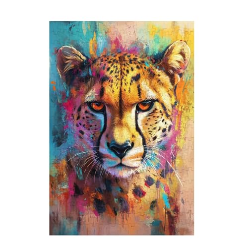 Puzzle 3000 Teile Tiger Puzzle Farbe DIY Kreative Holz Jigsaws für Erwachsene mit Geschenkbox Verpackung, Impossible Herausfordernde Familie Aktivität Spiele, Geschenke für Frauen 81x122cm D-1220 von Wehsaeho