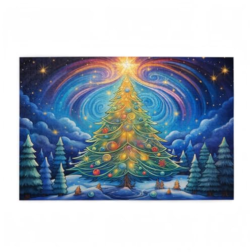 Puzzle 3000 Teile Weihnachten Puzzle Winter DIY Kreative Holz Jigsaws für Erwachsene mit Geschenkbox Verpackung, Impossible Herausfordernde Familie Aktivität Spiele, Deko Wohnzimmer 81x122cm D-562 von Wehsaeho