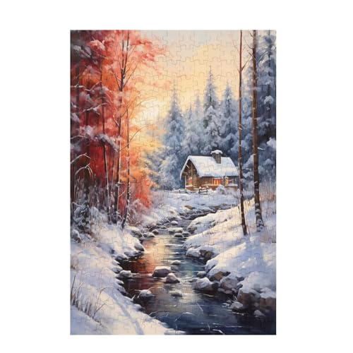 Puzzle 3000 Teile Winter Puzzle Baum DIY Kreative Holz Jigsaws für Erwachsene mit Geschenkbox Verpackung, Impossible Herausfordernde Familie Aktivität Spiele, Geschenke für Frauen 81x122cm D-1361 von Wehsaeho