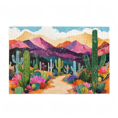 Puzzle 500 Teile Anlage Puzzle Berg DIY Kreative Holz Jigsaws für Erwachsene mit Geschenkbox Verpackung, Impossible Herausfordernde Familie Aktivität Spiele, Geschenke für Frauen 52x38cm D-490 von Wehsaeho