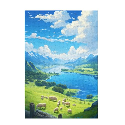 Puzzle 500 Teile Bauernhof Puzzle Natur DIY Kreative Holz Jigsaws für Erwachsene mit Geschenkbox Verpackung, Impossible Herausfordernde Familie Aktivität Spiele, Deko Wohnzimmer 52x38cm D-1333 von Wehsaeho