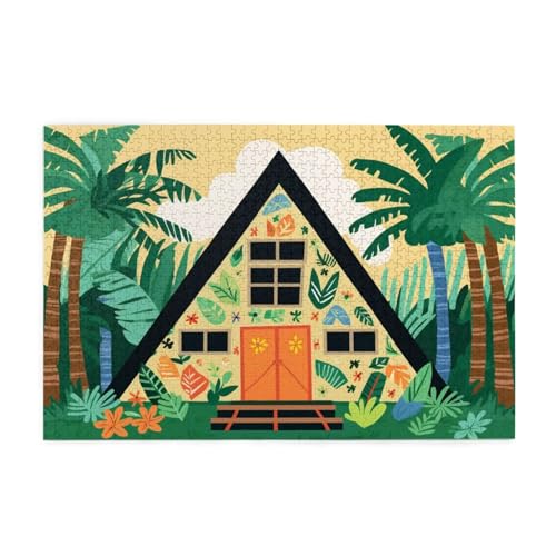 Puzzle 500 Teile Baum Puzzle Blume DIY Kreative Holz Jigsaws für Erwachsene mit Geschenkbox Verpackung, Impossible Herausfordernde Familie Aktivität Spiele, Deko Wohnzimmer Geschenke 52x38cm E-619 von Wehsaeho