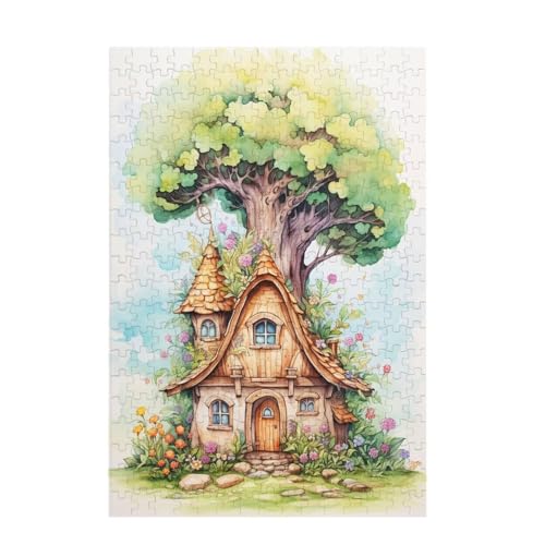 Puzzle 500 Teile Baum Puzzle Frühling DIY Kreative Holz Jigsaws für Erwachsene mit Geschenkbox Verpackung, Impossible Herausfordernde Familie Aktivität Spiele, Geschenke für Frauen 52x38cm D-1620 von Wehsaeho
