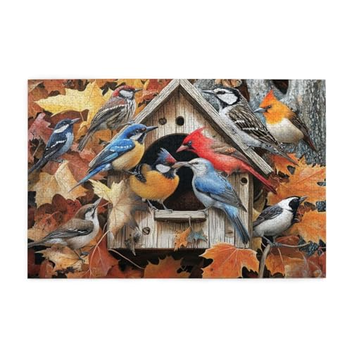 Puzzle 500 Teile Baum Puzzle Herbst DIY Kreative Holz Jigsaws für Erwachsene mit Geschenkbox Verpackung, Impossible Herausfordernde Familie Aktivität Spiele, Deko Wohnzimmer Geschenke 52x38cm E-957 von Wehsaeho