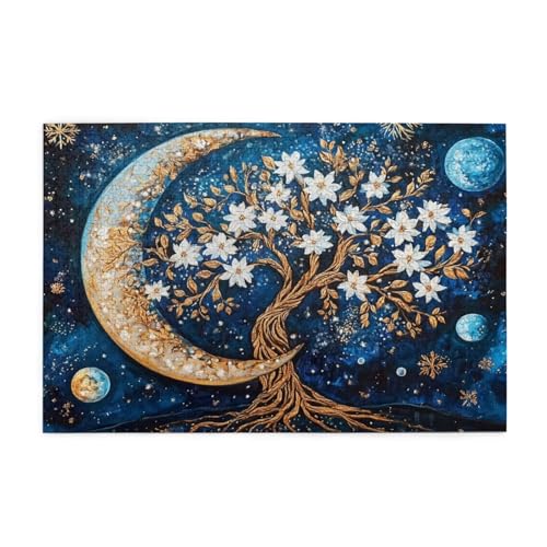 Puzzle 500 Teile Baum des Lebens Puzzle Erde DIY Kreative Holz Jigsaws für Erwachsene, Impossible Herausfordernde Familie Aktivität Spiele, Deko Wohnzimmer, Geschenke für Frauen 52x38cm E-1775 von Wehsaeho