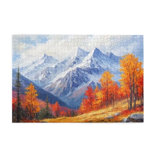 Puzzle 500 Teile Berg Puzzle Herbst DIY Kreative Holz Jigsaws für Erwachsene mit Geschenkbox Verpackung, Impossible Herausfordernde Familie Aktivität Spiele, Deko Wohnzimmer Geschenke 52x38cm E-609 Puzzle 500 Teile Berg Puzzle Herbst DIY Kreative Holz Jigsaws für Erwachsene mit Geschenkbox Verpackung, Impossible Herausfordernde Familie Aktivität Spiele, Deko Wohnzimmer Geschenke 52x38cm E-609 von Wehsaeho