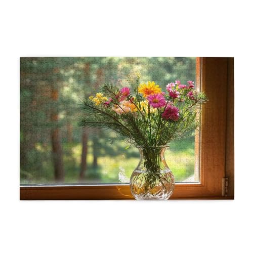 Puzzle 500 Teile Blume Puzzle Baum DIY Kreative Holz Jigsaws für Erwachsene mit Geschenkbox Verpackung, Impossible Herausfordernde Familie Aktivität Spiele, Deko Wohnzimmer Geschenke 52x38cm E-1197 von Wehsaeho