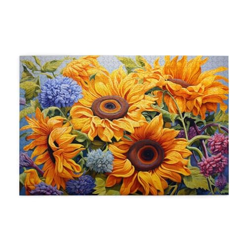 Puzzle 500 Teile Blume Puzzle Farbe DIY Kreative Holz Jigsaws für Erwachsene mit Geschenkbox Verpackung, Impossible Herausfordernde Familie Aktivität Spiele, Deko Wohnzimmer Geschenke 52x38cm E-1064 von Wehsaeho
