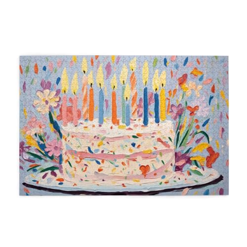 Puzzle 500 Teile Blume Puzzle Farbe DIY Kreative Holz Jigsaws für Erwachsene mit Geschenkbox Verpackung, Impossible Herausfordernde Familie Aktivität Spiele, Deko Wohnzimmer Geschenke 52x38cm E-745 von Wehsaeho