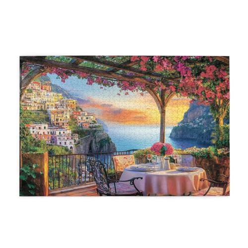 Puzzle 500 Teile Blume Puzzle Landschaft DIY Kreative Holz Jigsaws für Erwachsene, Geschenkbox Verpackung, Impossible Herausfordernde Familie Aktivität Spiele, Deko Wohnzimmer Geschenke 52x38cm E-936 von Wehsaeho