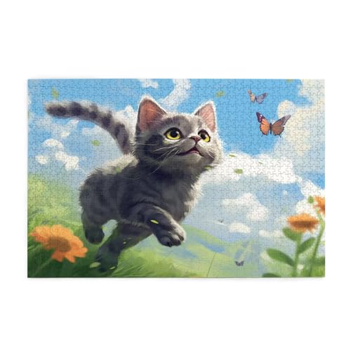 Puzzle 500 Teile Blume Puzzle Schmetterling DIY Kreative Holz Jigsaws für Erwachsene mit Geschenkbox Verpackung, Impossible Herausfordernde Familie Aktivität Spiele, Wanddeko Geschenke 52x38cm E-773 von Wehsaeho
