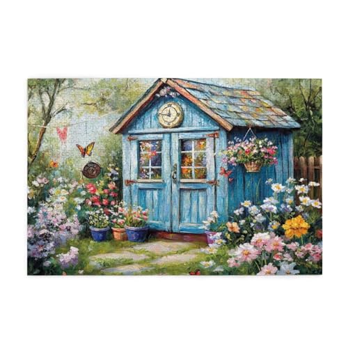 Puzzle 500 Teile Blume Puzzle Schmetterling DIY Kreative Holz Jigsaws für Erwachsene mit Geschenkbox Verpackung, Impossible Herausfordernde Familie Aktivität Spiele, Wanddeko Geschenke 52x38cm E-915 von Wehsaeho