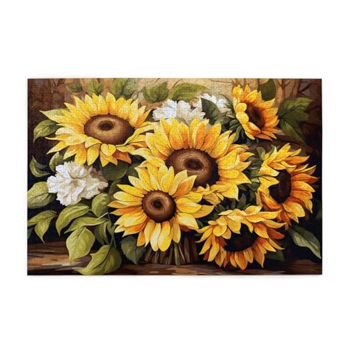 Puzzle 500 Teile Blume Puzzle Sonnenblume DIY Kreative Holz Jigsaws für Erwachsene, Geschenkbox Verpackung, Impossible Herausfordernde Familie Aktivität Spiele, Deko Wohnzimmer 52x38cm E-1052 Puzzle 500 Teile Blume Puzzle Sonnenblume DIY Kreative Holz Jigsaws für Erwachsene, Geschenkbox Verpackung, Impossible Herausfordernde Familie Aktivität Spiele, Deko Wohnzimmer 52x38cm E-1052 von Wehsaeho