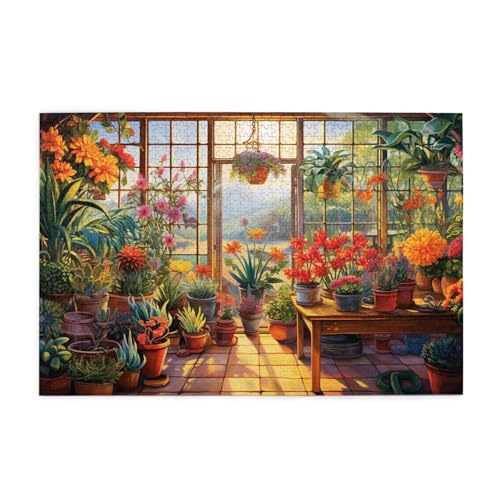 Puzzle 500 Teile Blume Puzzle Sonnenuntergang DIY Kreative Holz Jigsaws für Erwachsene, Impossible Herausfordernde Familie Aktivität Spiele, Deko Wohnzimmer, Geschenke für Frauen 52x38cm E-497 von Wehsaeho
