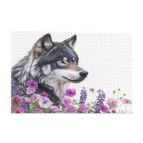 Puzzle 500 Teile Blume Puzzle Wolf DIY Kreative Holz Jigsaws für Erwachsene mit Geschenkbox Verpackung, Impossible Herausfordernde Familie Aktivität Spiele, Deko Wohnzimmer Geschenke 52x38cm E-1762 Puzzle 500 Teile Blume Puzzle Wolf DIY Kreative Holz Jigsaws für Erwachsene mit Geschenkbox Verpackung, Impossible Herausfordernde Familie Aktivität Spiele, Deko Wohnzimmer Geschenke 52x38cm E-1762 von Wehsaeho