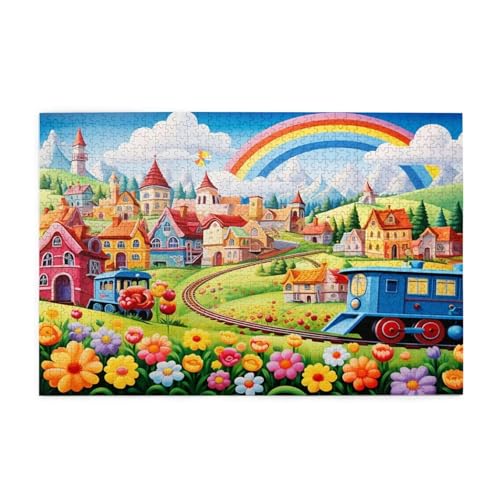 Puzzle 500 Teile Blume Puzzle Wolke DIY Kreative Holz Jigsaws für Erwachsene mit Geschenkbox Verpackung, Impossible Herausfordernde Familie Aktivität Spiele, Deko Wohnzimmer Geschenke 52x38cm E-538 von Wehsaeho