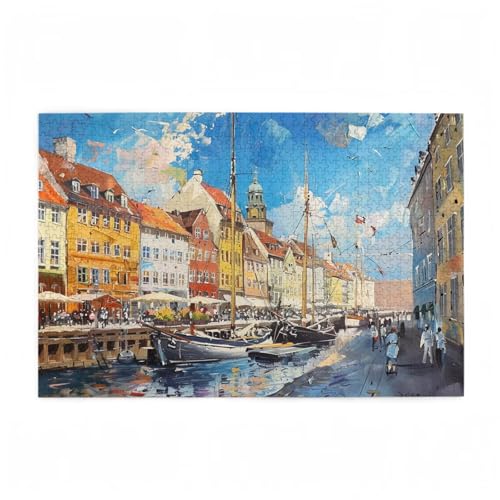 Puzzle 500 Teile Boot Puzzle Retro DIY Kreative Holz Jigsaws für Erwachsene mit Geschenkbox Verpackung, Impossible Herausfordernde Familie Aktivität Spiele, Wohnzimmer Deko Geschenke 52x38cm D-170 von Wehsaeho