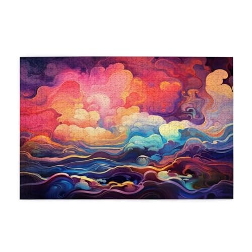 Puzzle 500 Teile Bunte Wolken Puzzle Abstrakt DIY Kreative Holz Jigsaws für Erwachsene, Impossible Herausfordernde Familie Aktivität Spiele, Deko Wohnzimmer, Geschenke für Frauen 52x38cm E-598 Puzzle 500 Teile Bunte Wolken Puzzle Abstrakt DIY Kreative Holz Jigsaws für Erwachsene, Impossible Herausfordernde Familie Aktivität Spiele, Deko Wohnzimmer, Geschenke für Frauen 52x38cm E-598 von Wehsaeho