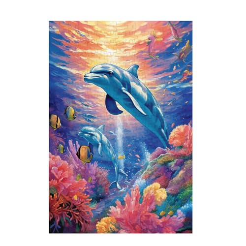 Puzzle 500 Teile Delphin Puzzle Fisch DIY Kreative Holz Jigsaws für Erwachsene mit Geschenkbox Verpackung, Impossible Herausfordernde Familie Aktivität Spiele, Geschenke für Frauen 52x38cm D-1140 Puzzle 500 Teile Delphin Puzzle Fisch DIY Kreative Holz Jigsaws für Erwachsene mit Geschenkbox Verpackung, Impossible Herausfordernde Familie Aktivität Spiele, Geschenke für Frauen 52x38cm D-1140 von Wehsaeho