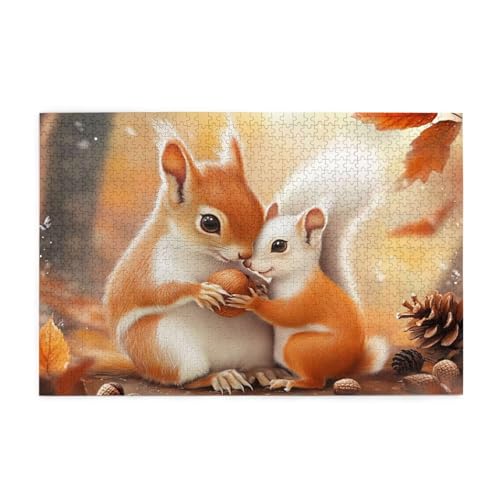 Puzzle 500 Teile Eichhörnchen Puzzle Herbst DIY Kreative Holz Jigsaws für Erwachsene mit Geschenkbox Verpackung, Impossible Herausfordernde Familie Aktivität Spiele, Wanddeko Geschenke 52x38cm E-819 Puzzle 500 Teile Eichhörnchen Puzzle Herbst DIY Kreative Holz Jigsaws für Erwachsene mit Geschenkbox Verpackung, Impossible Herausfordernde Familie Aktivität Spiele, Wanddeko Geschenke 52x38cm E-819 von Wehsaeho