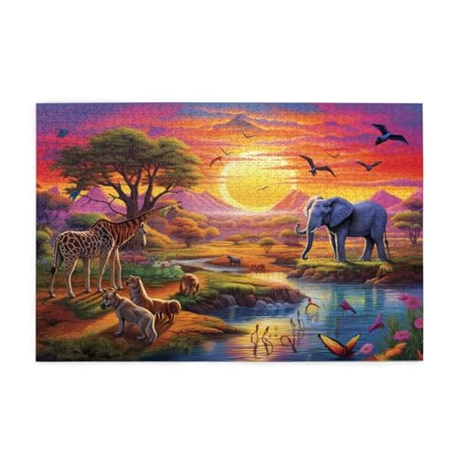 Puzzle 500 Teile Elefant Puzzle Giraffe DIY Kreative Holz Jigsaws für Erwachsene, Geschenkbox Verpackung, Impossible Herausfordernde Familie Aktivität Spiele, Deko Wohnzimmer Geschenke 52x38cm E-491 Puzzle 500 Teile Elefant Puzzle Giraffe DIY Kreative Holz Jigsaws für Erwachsene, Geschenkbox Verpackung, Impossible Herausfordernde Familie Aktivität Spiele, Deko Wohnzimmer Geschenke 52x38cm E-491 von Wehsaeho