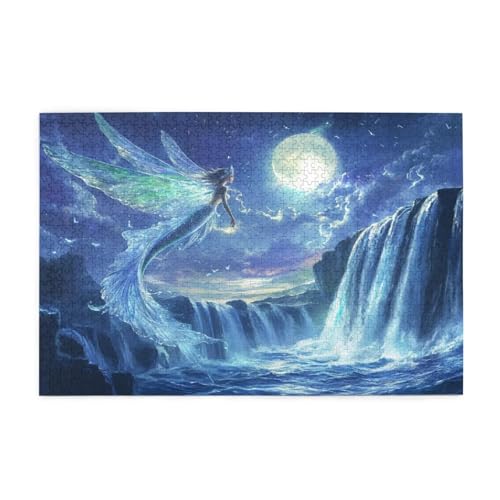 Puzzle 500 Teile Engel Puzzle Sternenhimmel DIY Kreative Holz Jigsaws für Erwachsene, Impossible Herausfordernde Familie Aktivität Spiele, Deko Wohnzimmer, Geschenke für Frauen 52x38cm E-1008 von Wehsaeho