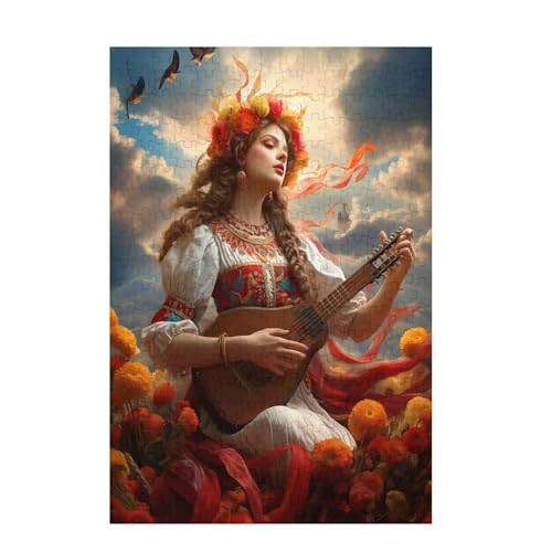 Puzzle 500 Teile Frau Puzzle Bird DIY Kreative Holz Jigsaws für Erwachsene mit Geschenkbox Verpackung, Impossible Herausfordernde Familie Aktivität Spiele, Wohnzimmer Deko Geschenke 52x38cm D-770 von Wehsaeho