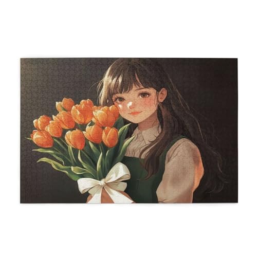 Puzzle 500 Teile Frau Puzzle Blume DIY Kreative Holz Jigsaws für Erwachsene mit Geschenkbox Verpackung, Impossible Herausfordernde Familie Aktivität Spiele, Deko Wohnzimmer Geschenke 52x38cm E-302 Puzzle 500 Teile Frau Puzzle Blume DIY Kreative Holz Jigsaws für Erwachsene mit Geschenkbox Verpackung, Impossible Herausfordernde Familie Aktivität Spiele, Deko Wohnzimmer Geschenke 52x38cm E-302 von Wehsaeho