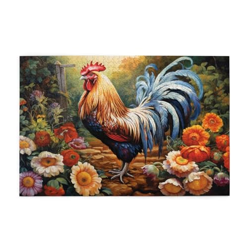 Puzzle 500 Teile Huhn Puzzle Blume DIY Kreative Holz Jigsaws für Erwachsene mit Geschenkbox Verpackung, Impossible Herausfordernde Familie Aktivität Spiele, Deko Wohnzimmer Geschenke 52x38cm E-859 Puzzle 500 Teile Huhn Puzzle Blume DIY Kreative Holz Jigsaws für Erwachsene mit Geschenkbox Verpackung, Impossible Herausfordernde Familie Aktivität Spiele, Deko Wohnzimmer Geschenke 52x38cm E-859 von Wehsaeho