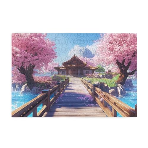 Puzzle 500 Teile Japan Puzzle Kirschblüten DIY Kreative Holz Jigsaws für Erwachsene, Geschenkbox Verpackung, Impossible Herausfordernde Familie Aktivität Spiele, Deko Wohnzimmer 52x38cm E-435 Puzzle 500 Teile Japan Puzzle Kirschblüten DIY Kreative Holz Jigsaws für Erwachsene, Geschenkbox Verpackung, Impossible Herausfordernde Familie Aktivität Spiele, Deko Wohnzimmer 52x38cm E-435 von Wehsaeho