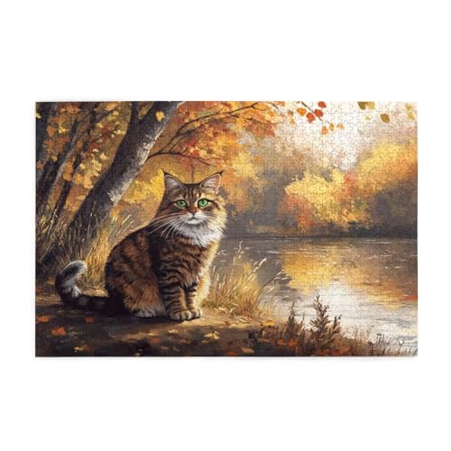 Puzzle 500 Teile Katze Puzzle Herbst DIY Kreative Holz Jigsaws für Erwachsene mit Geschenkbox Verpackung, Impossible Herausfordernde Familie Aktivität Spiele, Deko Wohnzimmer Geschenke 52x38cm E-1708 Puzzle 500 Teile Katze Puzzle Herbst DIY Kreative Holz Jigsaws für Erwachsene mit Geschenkbox Verpackung, Impossible Herausfordernde Familie Aktivität Spiele, Deko Wohnzimmer Geschenke 52x38cm E-1708 von Wehsaeho