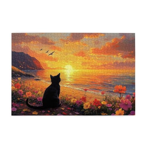 Puzzle 500 Teile Katze Puzzle Landschaft DIY Kreative Holz Jigsaws für Erwachsene, Geschenkbox Verpackung, Impossible Herausfordernde Familie Aktivität Spiele, Deko Wohnzimmer Geschenke 52x38cm E-225 Puzzle 500 Teile Katze Puzzle Landschaft DIY Kreative Holz Jigsaws für Erwachsene, Geschenkbox Verpackung, Impossible Herausfordernde Familie Aktivität Spiele, Deko Wohnzimmer Geschenke 52x38cm E-225 von Wehsaeho