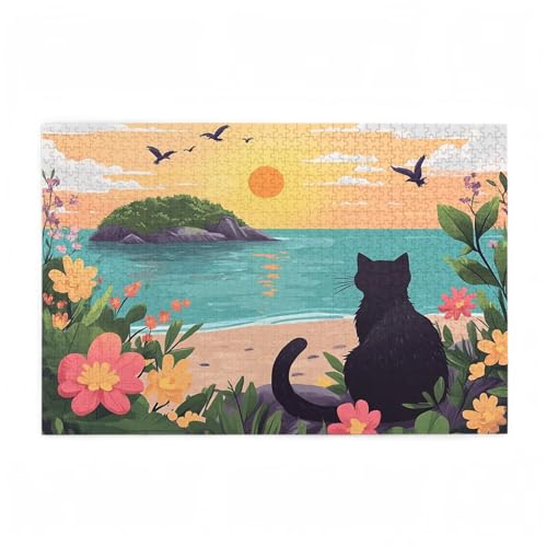 Puzzle 500 Teile Katze Puzzle Meer DIY Kreative Holz Jigsaws für Erwachsene mit Geschenkbox Verpackung, Impossible Herausfordernde Familie Aktivität Spiele, Wohnzimmer Deko Geschenke 52x38cm D-125 Puzzle 500 Teile Katze Puzzle Meer DIY Kreative Holz Jigsaws für Erwachsene mit Geschenkbox Verpackung, Impossible Herausfordernde Familie Aktivität Spiele, Wohnzimmer Deko Geschenke 52x38cm D-125 von Wehsaeho