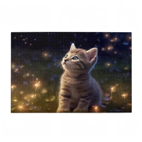 Puzzle 500 Teile Katze Puzzle Tier DIY Kreative Holz Jigsaws für Erwachsene mit Geschenkbox Verpackung, Impossible Herausfordernde Familie Aktivität Spiele, Wohnzimmer Deko Geschenke 52x38cm D-145 Puzzle 500 Teile Katze Puzzle Tier DIY Kreative Holz Jigsaws für Erwachsene mit Geschenkbox Verpackung, Impossible Herausfordernde Familie Aktivität Spiele, Wohnzimmer Deko Geschenke 52x38cm D-145 von Wehsaeho