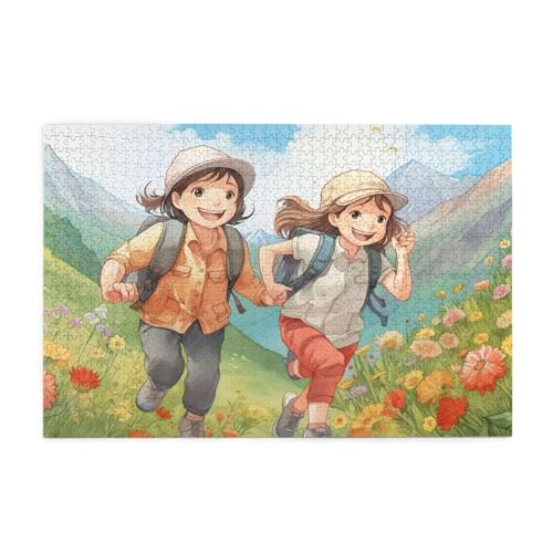 Puzzle 500 Teile Landschaft Puzzle Blume DIY Kreative Holz Jigsaws für Erwachsene, Geschenkbox Verpackung, Impossible Herausfordernde Familie Aktivität Spiele, Deko Wohnzimmer Geschenke 52x38cm E-348 von Wehsaeho