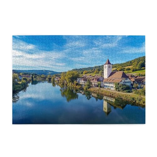 Puzzle 500 Teile Landschaft Puzzle Frühling DIY Kreative Holz Jigsaws für Erwachsene mit Geschenkbox Verpackung, Impossible Herausfordernde Familie Aktivität Spiele, Wanddeko Geschenke 52x38cm E-698 von Wehsaeho