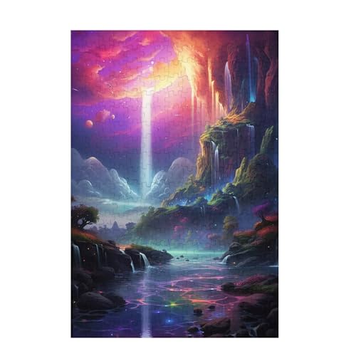 Puzzle 500 Teile Landschaft Puzzle Natur DIY Kreative Holz Jigsaws für Erwachsene mit Geschenkbox Verpackung, Impossible Herausfordernde Familie Aktivität Spiele, Deko Wohnzimmer 52x38cm D-1281 von Wehsaeho