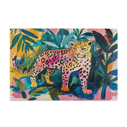 Puzzle 500 Teile Leopard Puzzle Anlage DIY Kreative Holz Jigsaws für Erwachsene, Geschenkbox Verpackung, Impossible Herausfordernde Familie Aktivität Spiele, Deko Wohnzimmer Geschenke 52x38cm E-1563 Puzzle 500 Teile Leopard Puzzle Anlage DIY Kreative Holz Jigsaws für Erwachsene, Geschenkbox Verpackung, Impossible Herausfordernde Familie Aktivität Spiele, Deko Wohnzimmer Geschenke 52x38cm E-1563 von Wehsaeho