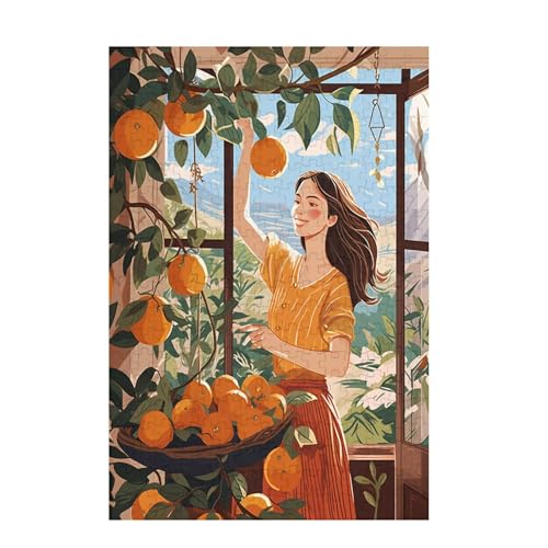 Puzzle 500 Teile Mädchen Puzzle Fensterbank DIY Kreative Holz Jigsaws für Erwachsene mit Geschenkbox Verpackung, Impossible Herausfordernde Familie Aktivität Spiele, Deko Wohnzimmer 52x38cm D-1482 von Wehsaeho