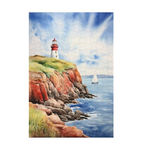 Puzzle 500 Teile Meer Puzzle Landschaft DIY Kreative Holz Jigsaws für Erwachsene mit Geschenkbox Verpackung, Impossible Herausfordernde Familie Aktivität Spiele, Deko Wohnzimmer 52x38cm D-1618 von Wehsaeho