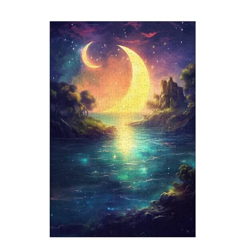 Puzzle 500 Teile Mond Puzzle Baum DIY Kreative Holz Jigsaws für Erwachsene mit Geschenkbox Verpackung, Impossible Herausfordernde Familie Aktivität Spiele, Wohnzimmer Deko Geschenke 52x38cm D-859 von Wehsaeho