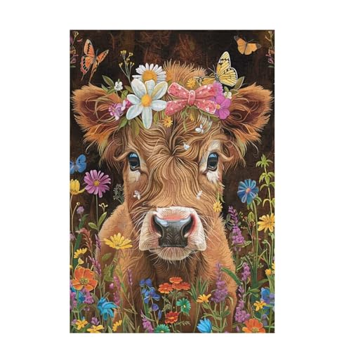 Puzzle 500 Teile Ochse Puzzle Schmetterling DIY Kreative Holz Jigsaws für Erwachsene mit Geschenkbox Verpackung, Impossible Herausfordernde Familie Aktivität Spiele, Deko Wohnzimmer 52x38cm D-978 von Wehsaeho