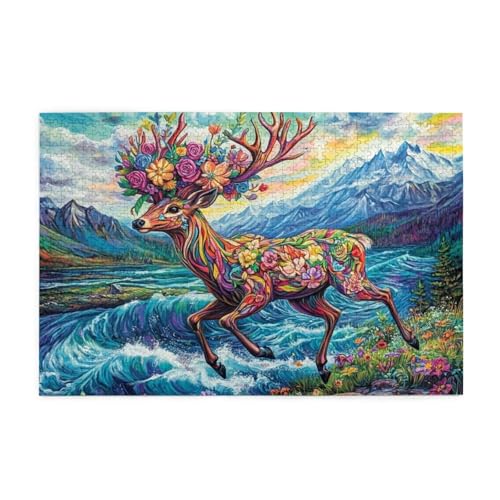 Puzzle 500 Teile REH Puzzle Berg DIY Kreative Holz Jigsaws für Erwachsene mit Geschenkbox Verpackung, Impossible Herausfordernde Familie Aktivität Spiele, Deko Wohnzimmer Geschenke 52x38cm E-812 Puzzle 500 Teile REH Puzzle Berg DIY Kreative Holz Jigsaws für Erwachsene mit Geschenkbox Verpackung, Impossible Herausfordernde Familie Aktivität Spiele, Deko Wohnzimmer Geschenke 52x38cm E-812 von Wehsaeho
