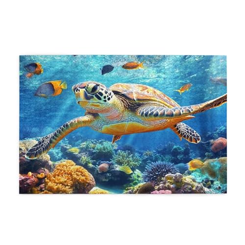 Puzzle 500 Teile Schildkröte Puzzle Meer DIY Kreative Holz Jigsaws für Erwachsene, Geschenkbox Verpackung, Impossible Herausfordernde Familie Aktivität Spiele, Deko Wohnzimmer Geschenke 52x38cm E-1671 Puzzle 500 Teile Schildkröte Puzzle Meer DIY Kreative Holz Jigsaws für Erwachsene, Geschenkbox Verpackung, Impossible Herausfordernde Familie Aktivität Spiele, Deko Wohnzimmer Geschenke 52x38cm E-1671 von Wehsaeho