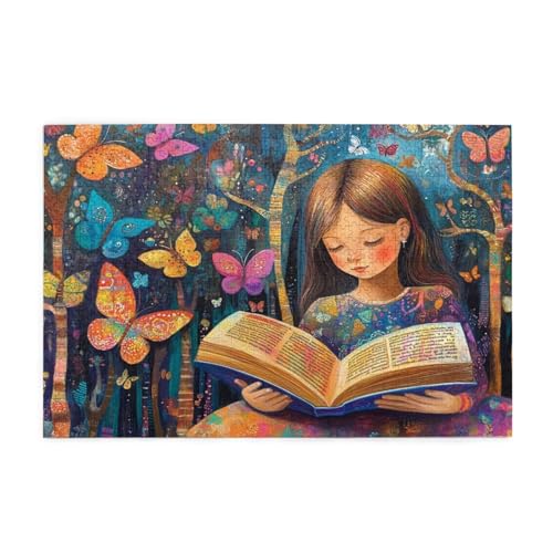 Puzzle 500 Teile Schmetterling Puzzle Baum DIY Kreative Holz Jigsaws für Erwachsene, Geschenkbox Verpackung, Impossible Herausfordernde Familie Aktivität Spiele, Deko Wohnzimmer 52x38cm E-782 von Wehsaeho