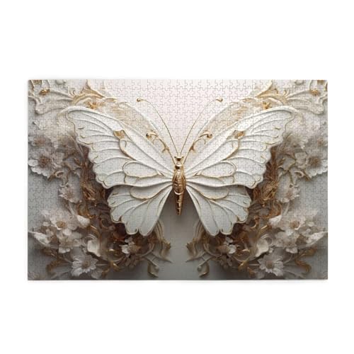 Puzzle 500 Teile Schmetterling Puzzle Einfachheit DIY Kreative Holz Jigsaws für Erwachsene, Impossible Herausfordernde Familie Aktivität Spiele, Deko Wohnzimmer, Geschenke für Frauen 52x38cm E-126 Puzzle 500 Teile Schmetterling Puzzle Einfachheit DIY Kreative Holz Jigsaws für Erwachsene, Impossible Herausfordernde Familie Aktivität Spiele, Deko Wohnzimmer, Geschenke für Frauen 52x38cm E-126 von Wehsaeho