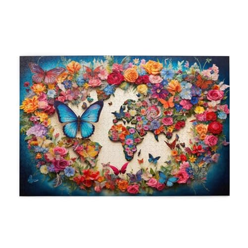 Puzzle 500 Teile Schmetterling Puzzle Farbe DIY Kreative Holz Jigsaws für Erwachsene mit Geschenkbox Verpackung, Impossible Herausfordernde Familie Aktivität Spiele, Wanddeko Geschenke 52x38cm E-152 Puzzle 500 Teile Schmetterling Puzzle Farbe DIY Kreative Holz Jigsaws für Erwachsene mit Geschenkbox Verpackung, Impossible Herausfordernde Familie Aktivität Spiele, Wanddeko Geschenke 52x38cm E-152 von Wehsaeho