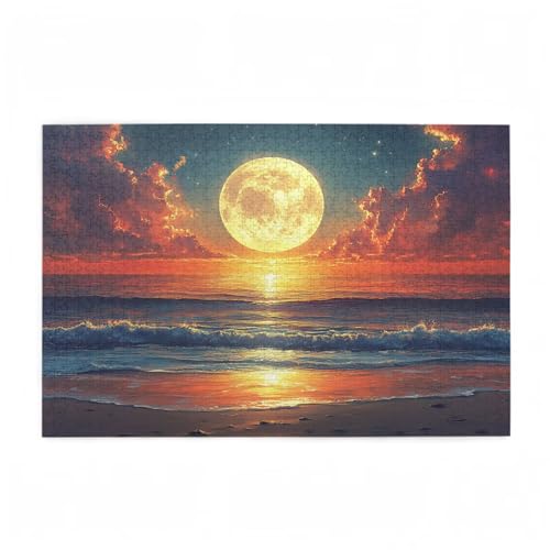 Puzzle 500 Teile Sonnenuntergang Puzzle Strand DIY Kreative Holz Jigsaws für Erwachsene mit Geschenkbox Verpackung, Impossible Herausfordernde Familie Aktivität Spiele, Deko Wohnzimmer 52x38cm D-505 Puzzle 500 Teile Sonnenuntergang Puzzle Strand DIY Kreative Holz Jigsaws für Erwachsene mit Geschenkbox Verpackung, Impossible Herausfordernde Familie Aktivität Spiele, Deko Wohnzimmer 52x38cm D-505 von Wehsaeho